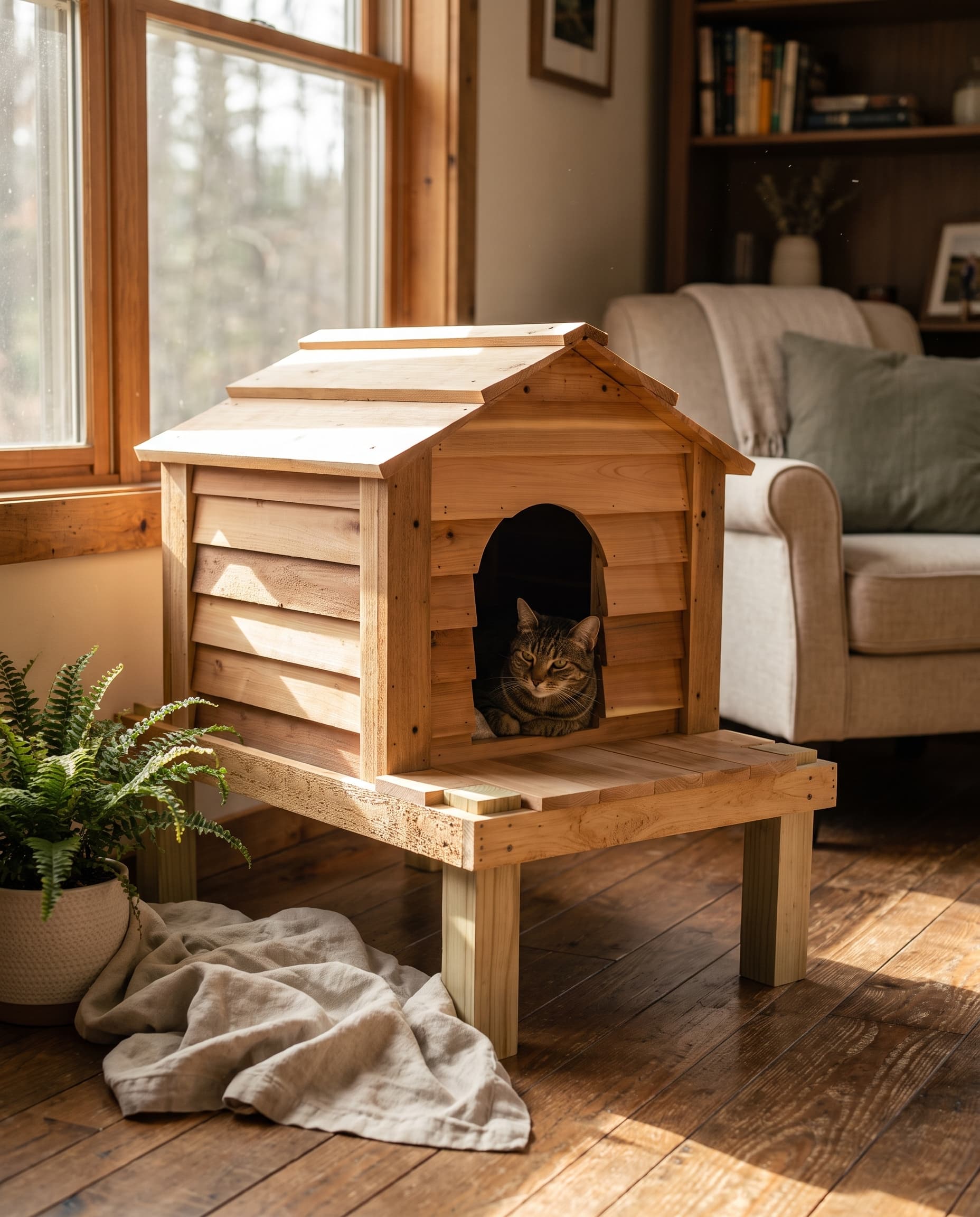 Casa para Gatos — Torre Rústica