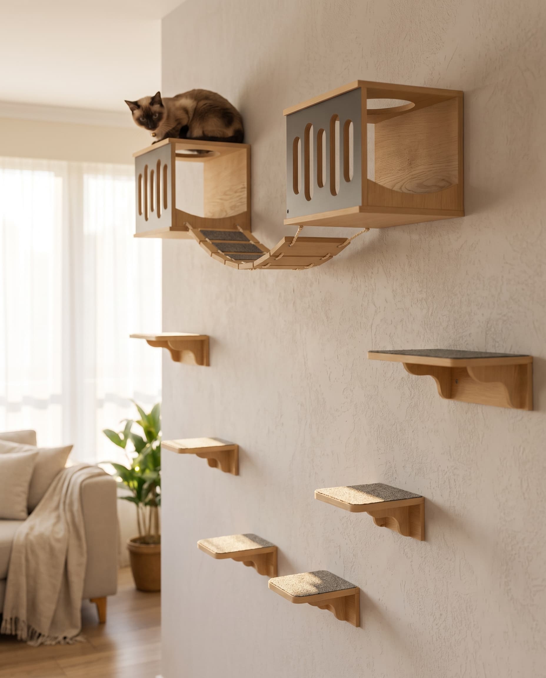 Playground de Parede para Gatos
